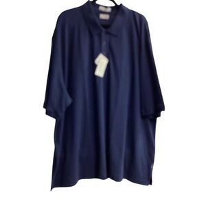 FeatherLite Mens Polo Shirt Navy 5XL Spandex Comfort Fit Stain Resistant NEW